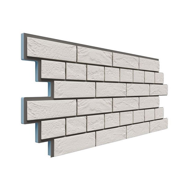 Фасадная термопанель Доломит Венецианский кирпич 20 мм Белый купить в Гагарине