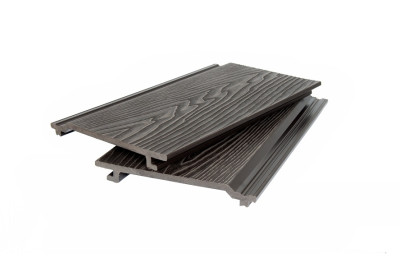 Фасадная доска POLIVAN GROUP 3D фактура дерева DENPASAR тёмно-коричневый