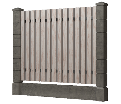 Заборная доска GRINDERDECO, ДПК, тиснение "дуб" Выбеленный дуб