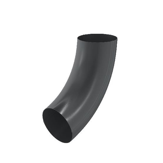 Водосток Aquasistem, система 125x90 - Колено трубы RAL 7024 Тёмно-серый купить в Гагарине