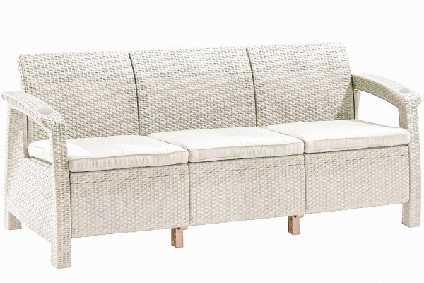 Трёхместный диван  Yalta Sofa 3 Seat белый купить в Гагарине