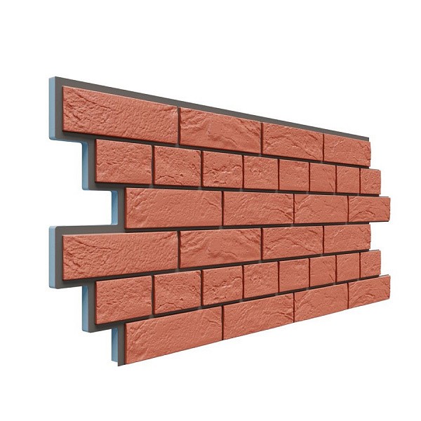 Фасадная термопанель Доломит Венецианский кирпич 20 мм Красный купить в Гагарине