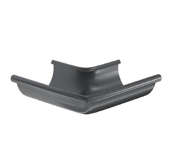 Водосток Aquasistem, система 125x90 -  Угол желоба, наружный 90° RAL 7024 Тёмно-серый купить в Гагарине