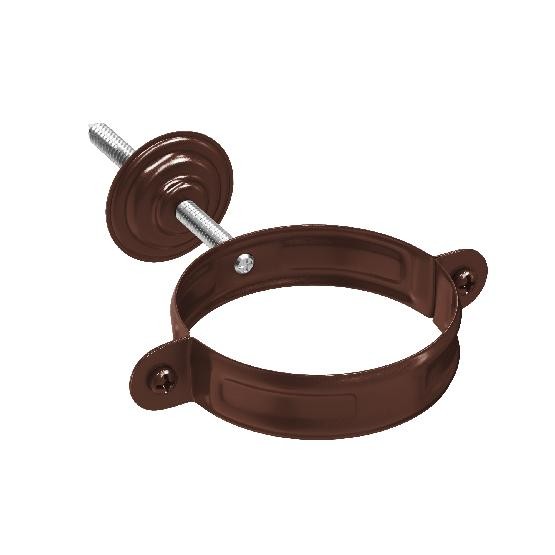 Водосток Aquasistem, система 150/100 - Комплект крепления трубы RAL 8017 Коричневый купить в Гагарине