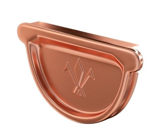 Водосток Aquasistem, система 125x90 - Заглушка желоба универсальная медная d125мм купить в Гагарине