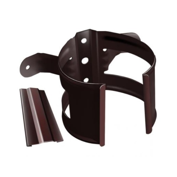 Водосток Grand Line 125x90 – Хомут трубы (на дерево) RAL 8017 купить в Гагарине