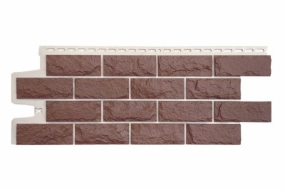 Фасадные панели Grand Line Колотый Камень Корица, Шов белый