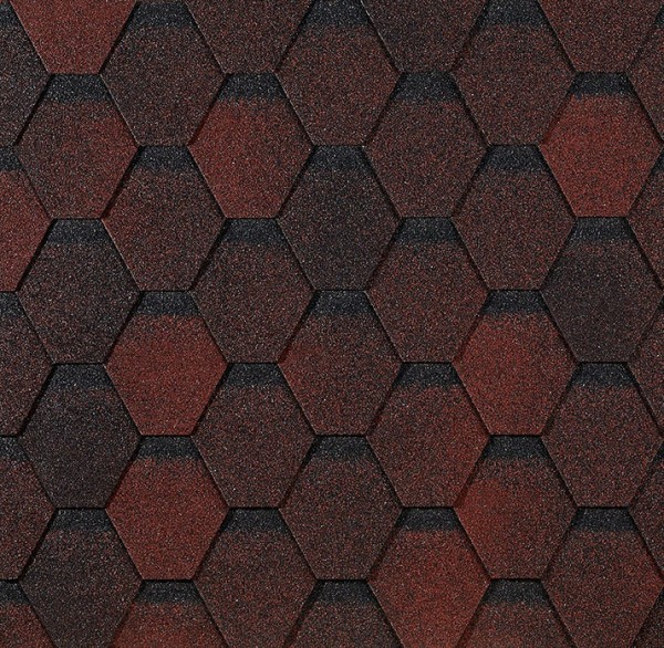 Гибкая черепица EURASIA Docke, Коллекция ШЕСТИГРАННИК Красный купить в Гагарине