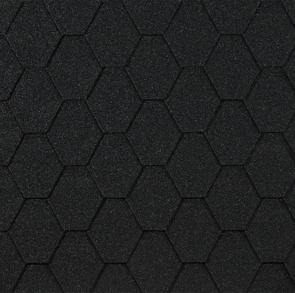 Гибкая черепица EURASIA Docke, Коллекция ШЕСТИГРАННИК Чёрный купить в Гагарине