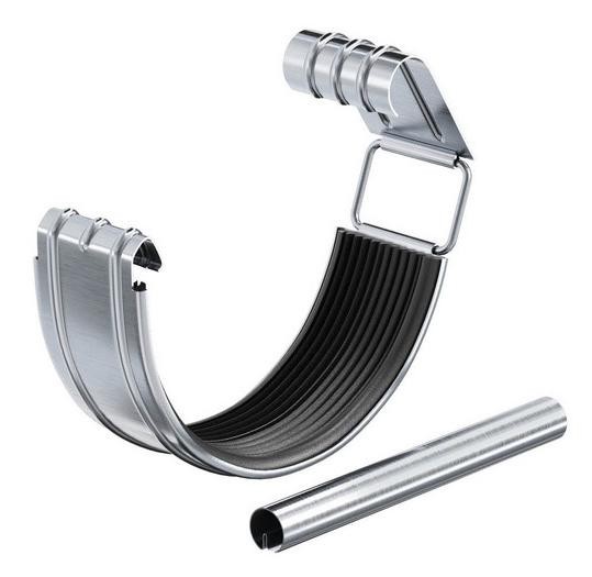 Водосток Aquasistem, Система 125x90 - Соединитель желоба с уплотнителем оцинковка купить в Гагарине