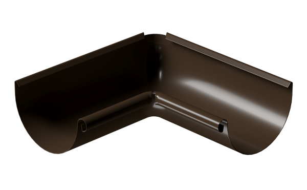 Угол внутренний 90° D125 Döcke STAL PREMIUM Каштан, (RAL 8017) купить в Гагарине