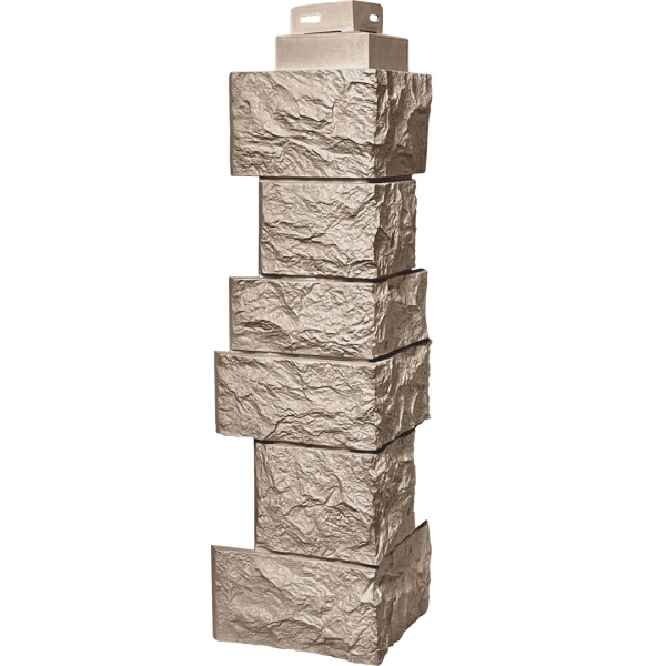 Угол наружный FineBer “Дикий камень” Песочный купить в Гагарине