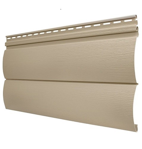 Виниловый сайдинг Tecos - Оцилиндрованный брус двойной (под бревно), Кофе с молоком купить в Гагарине