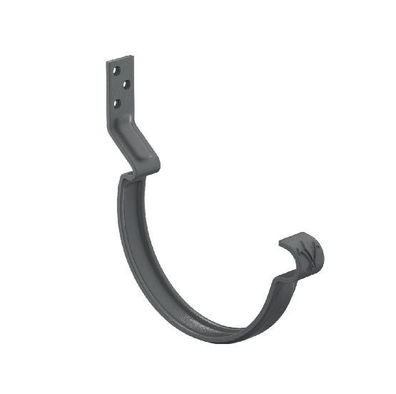 Водосток Aquasistem, система 125x90 - Крюк крепления желоба короткий RAL 7024 Тёмно-серый купить в Гагарине