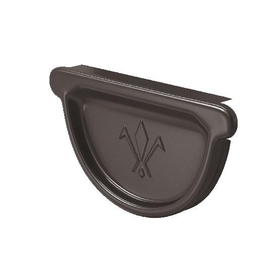 Водосток Aquasistem, система 125x90 -  Заглушка универсальная с резиновым уплотнителем RR 32 Тёмно Коричневый купить в Гагарине