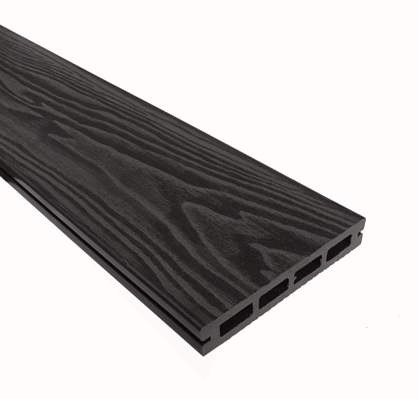 Террасная доска из ДПК Terrapol Смарт 3D Пустотелая с пазом Черное дерево купить в Гагарине