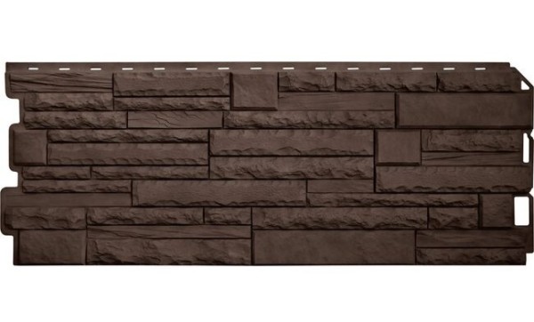 Фасадная панель Альта-Профиль Скалистый камень ЭКО Коричневый купить в Гагарине