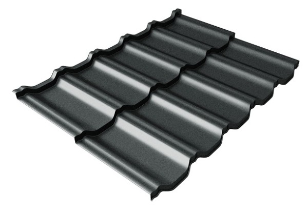 Металлочерепица модульная Квинта Uno Grand Line c 3D резом 0,5 Atlas RAL 7016 антрацитово-серый купить в Гагарине