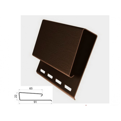 Наличник (широкий j-профиль), коричневый купить в Гагарине