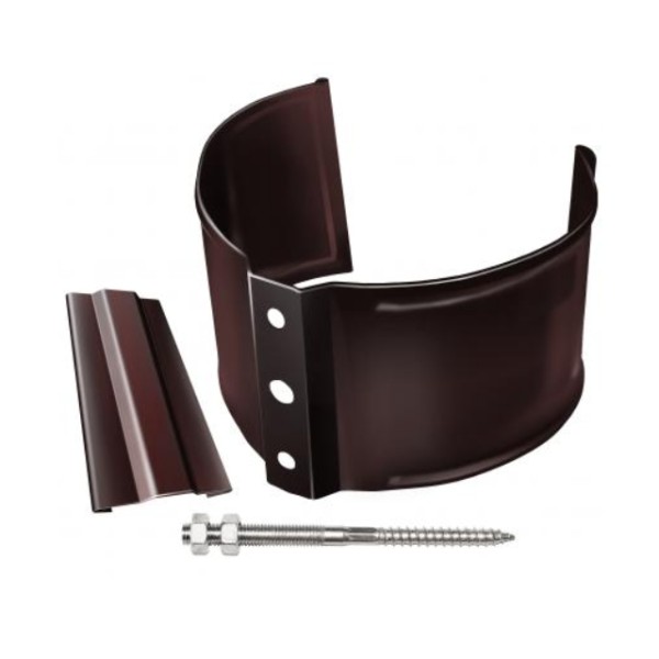 Водосток Grand Line 150x100 – Хомут трубы (на кирпич) RAL 8017 купить в Гагарине