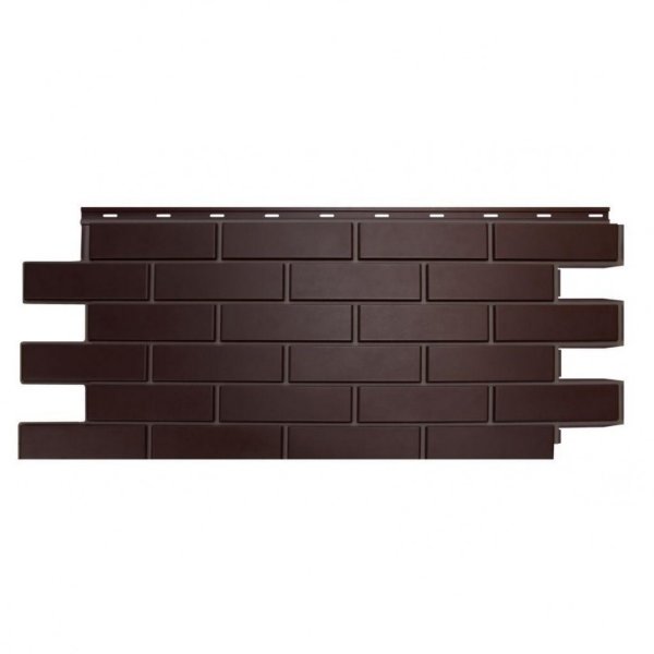 Фасадная панель Nordside, Гладкий Кирпич, Темно-коричневый купить в Гагарине