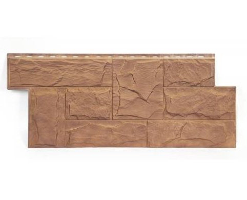 Фасадная панель T-Сайдинг-Гранит Леон ЭКО-2 Орех купить в Гагарине