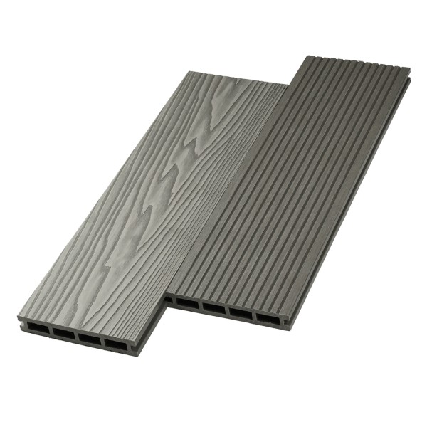 Террасная доска ДПК NanoWood двусторонняя New 3D тиснение + вельвет Серый купить в Гагарине