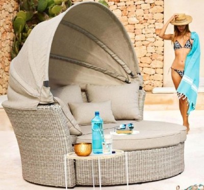 Диван-Трансформер AFINA плетеный из иск. ротанга AFM-325 Beige