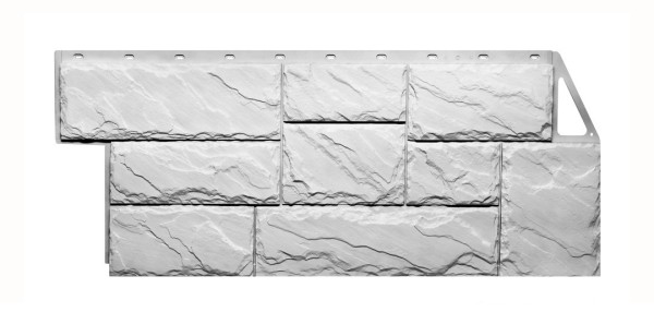 Фасайдинг Серия «Камень крупный»   Мелованный белый купить в Гагарине