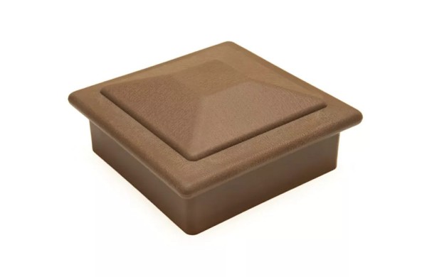 Крышка верхняя фигурная ПВХ для столба Deckart 100х100 Шоколад купить в Гагарине