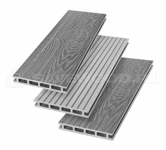 Террасная доска из ДПК SW Carpinus (T) — двухсторонняя пепельный купить в Гагарине