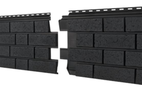 Фасадная панель Ю-пласт Стоун Хаус S-Lock Клинкер Нордик Графитовый купить в Гагарине