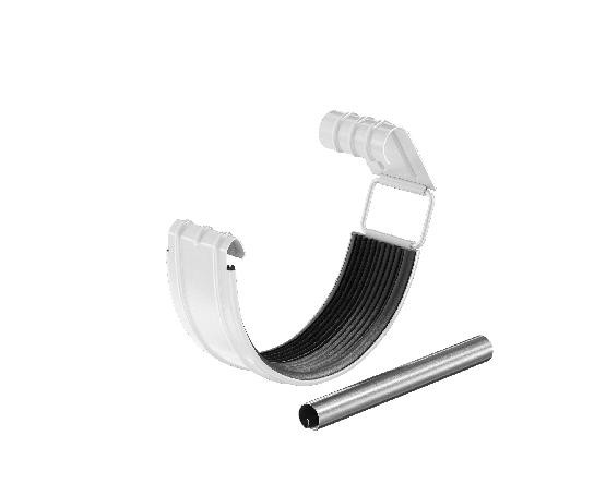 Водосток Aquasistem, система 150x100 - Соединитель желоба с резиновым уплотнителем RR 20 Мраморно-белый купить в Гагарине