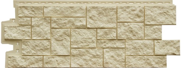 Фасадная панель Grand Line Дикий камень Стандарт бежевый купить в Гагарине