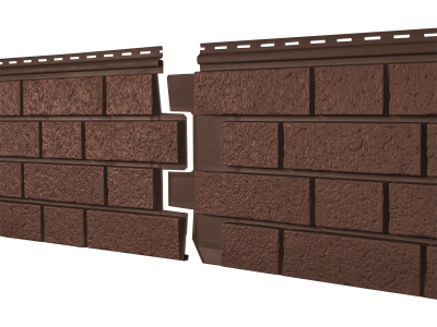 Фасадная панель Ю-пласт Стоун Хаус S-Lock Клинкер терракотовый