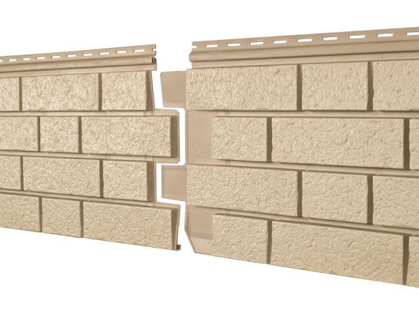 Фасадная панель Ю-пласт Стоун Хаус S-Lock Клинкер песочный купить в Гагарине