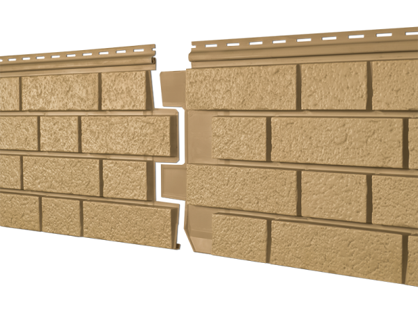 Фасадная панель Ю-пласт Стоун Хаус S-Lock Клинкер горчичный купить в Гагарине