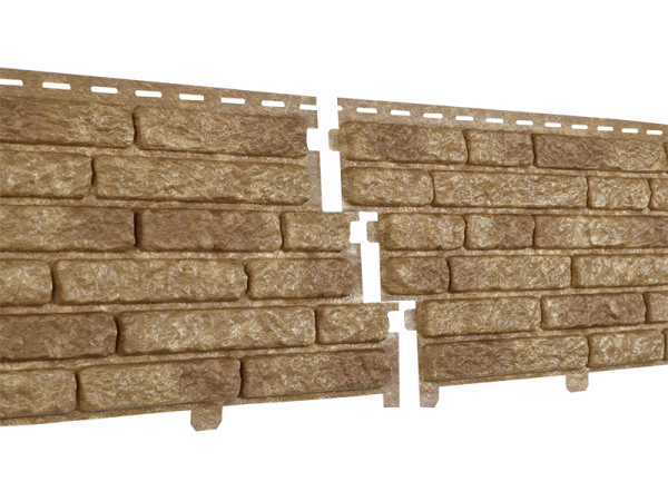 Фасадная панель Ю-пласт Стоун Хаус Кварцит Тёмно-бежевый купить в Гагарине