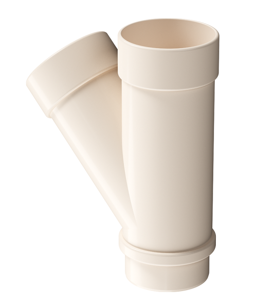 Тройник 45˚ Docke Lux ПВХ Латте купить в Гагарине