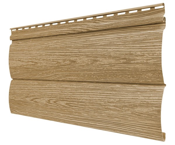 Виниловый сайдинг tecos, серия lux - оцилиндрованный брус двойной, - ангарская сосна купить в Гагарине