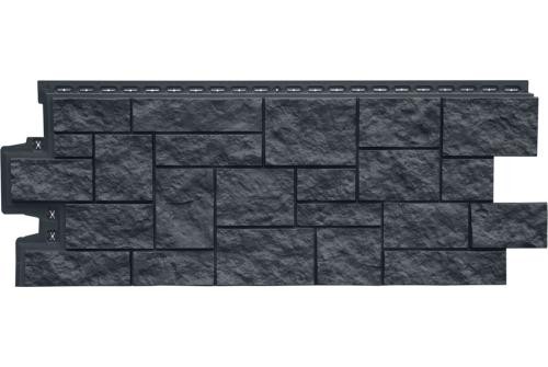 Фасадная панель Grand Line Дикий камень Стандарт графит купить в Гагарине