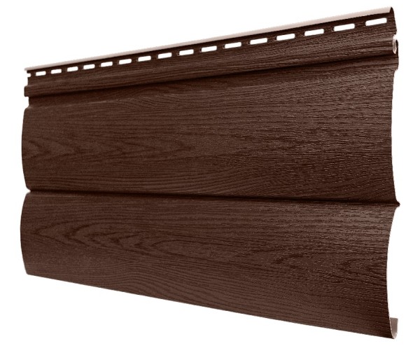 Виниловый сайдинг tecos, серия lux - оцилиндрованный брус двойной, - итальяский орех купить в Гагарине