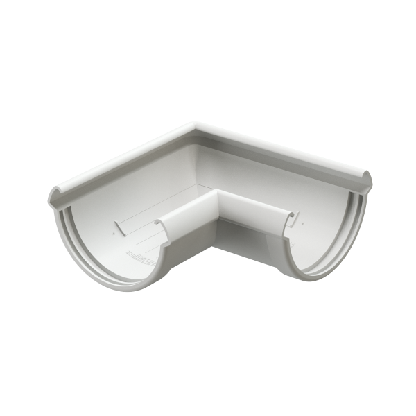 Угол желоба 90° Docke Lux ПВХ Пломбир купить в Гагарине