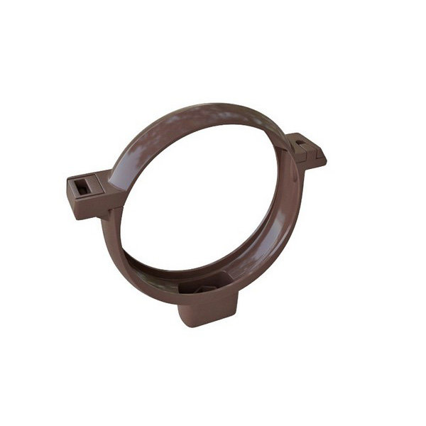 Водосток Альта-Профиль ПВХ – Хомут трубы (коричневый) купить в Гагарине
