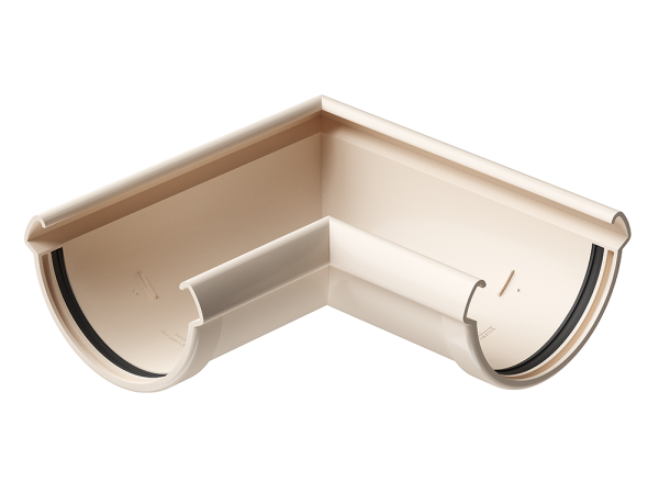 Угол желоба 90° Docke Lux ПВХ Латте купить в Гагарине