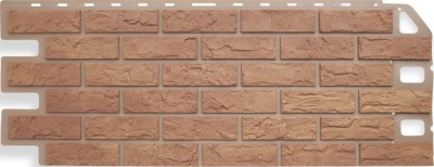 Фасадная панель Цокольный сайдинг Альта-профиль - коллекция "кирпич", кирпич бежевый
