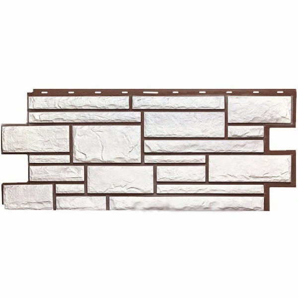 Фасадная панель Техоснастка, Камень Дикий, Белый купить в Гагарине