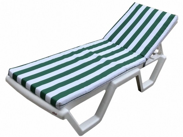 Матрас для шезлонга TWEET Зеленые белые полоски купить в Гагарине