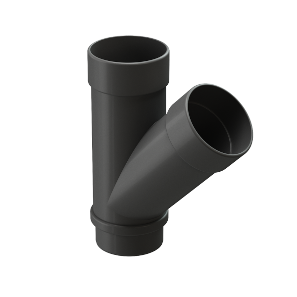 Тройник 45˚ для водосточной трубы Docke Lux ПВХ - Графит купить в Гагарине