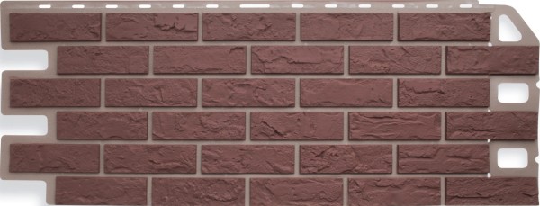 Фасадная панель Цокольный сайдинг Альта-профиль - коллекция "кирпич", кирпич красный купить в Гагарине